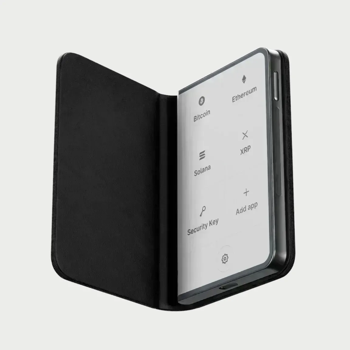 Ledger Stax dans son étui ouvert